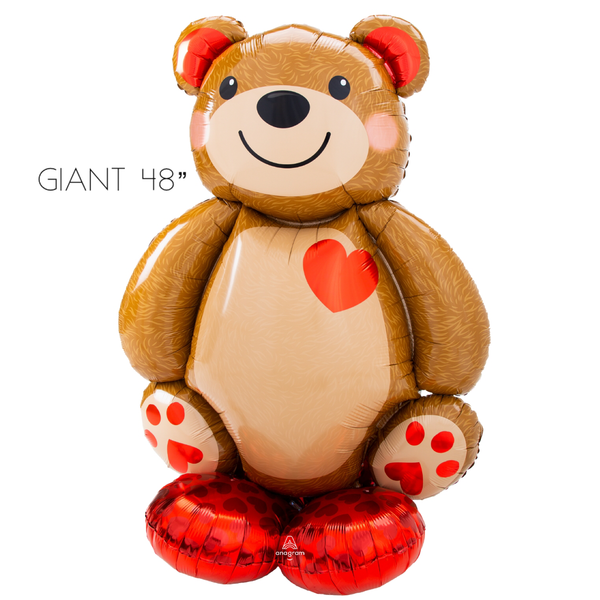 BALLOONS - VALENTINES GIANT AIRLOONZ TEDDY BEAR