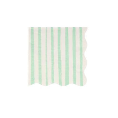 NAPKINS SMALL - GREEN MINT STRIPE