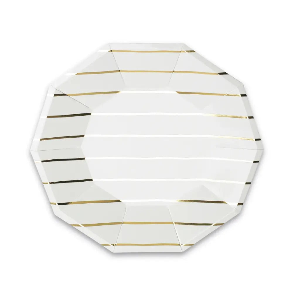 PLATES SMALL - GOLD DAYDREAM SOCIETY FRENCHIE STRIPES