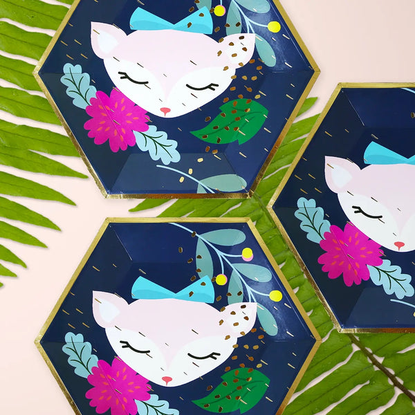 PLATES LARGE - ANIMAL DEER WOODLAND FRIENDS