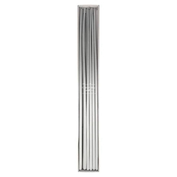 CANDLES - MERI MERI EXTRA TALL TAPERED SILVER