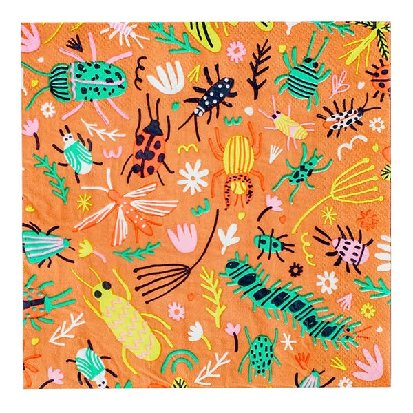 NAPKINS LARGE - ANIMAL BUGS DAYDREAM SOCIETY BACKYARD