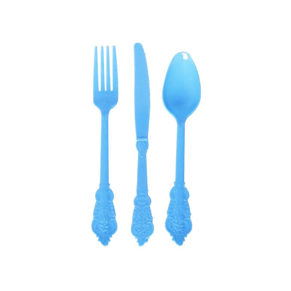 PREMIUM CUTLERY SET - ORNATE BLUE (For 4)