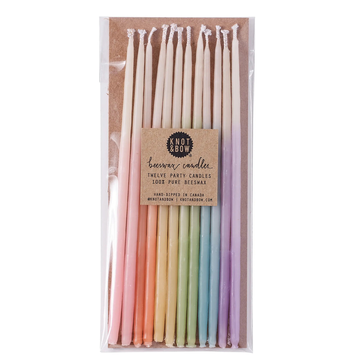 BEESWAX CANDLES TALL - PASTEL