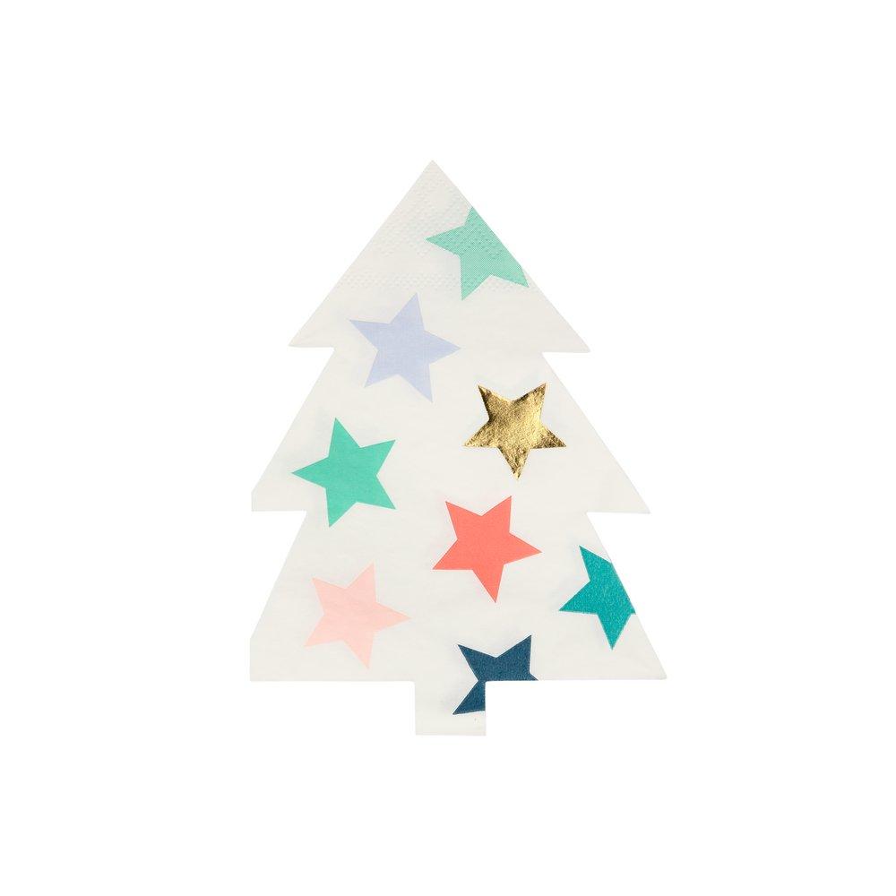 NAPKINS SMALL - CHRISTMAS PATTERNED TREE