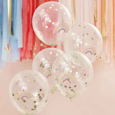 BALLOONS - BOHO RAINBOW CONFETTI FILLED