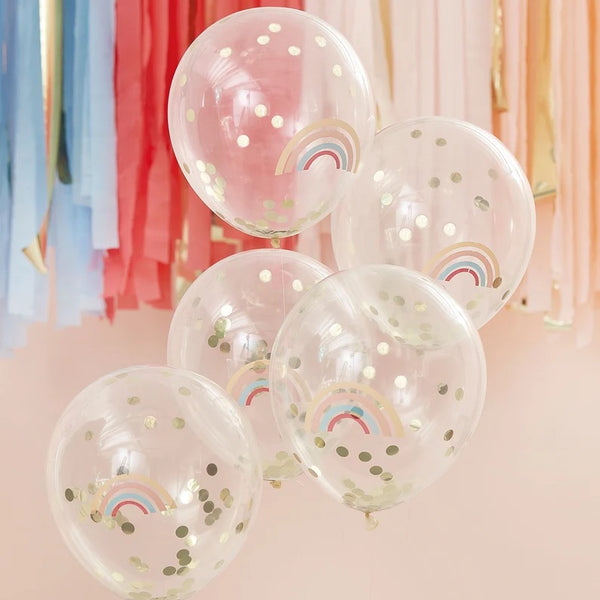 BALLOONS - BOHO RAINBOW CONFETTI FILLED