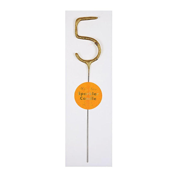 SPARKLER - GOLD WONDER CANDLE NUMBER, Candles + Sparklers, MERI MERI - Bon + Co. Party Studio