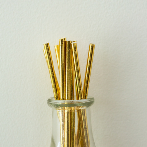 STRAWS - GOLD FOIL (25 pack)