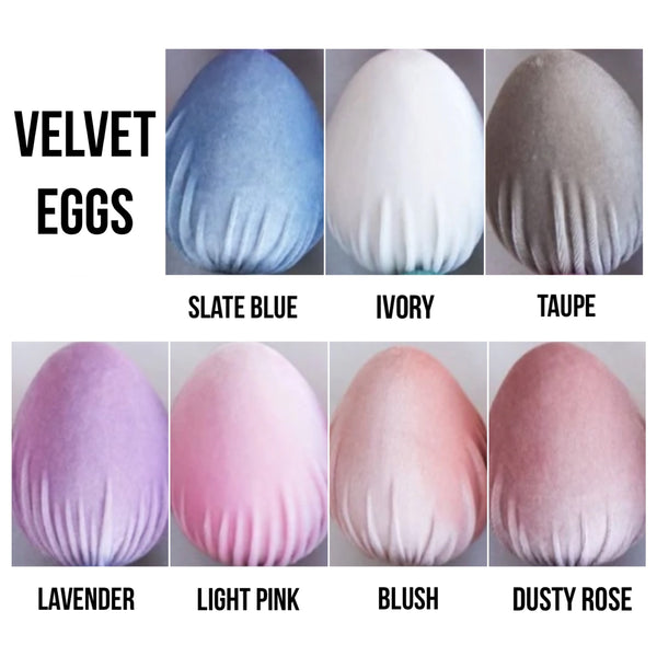 DECORATIVE EGGS - VELVET