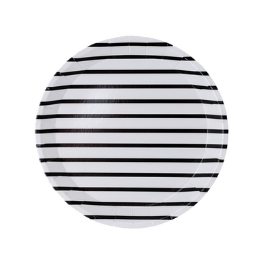 PLATES SMALL - BLACK AND WHITE STRIPE