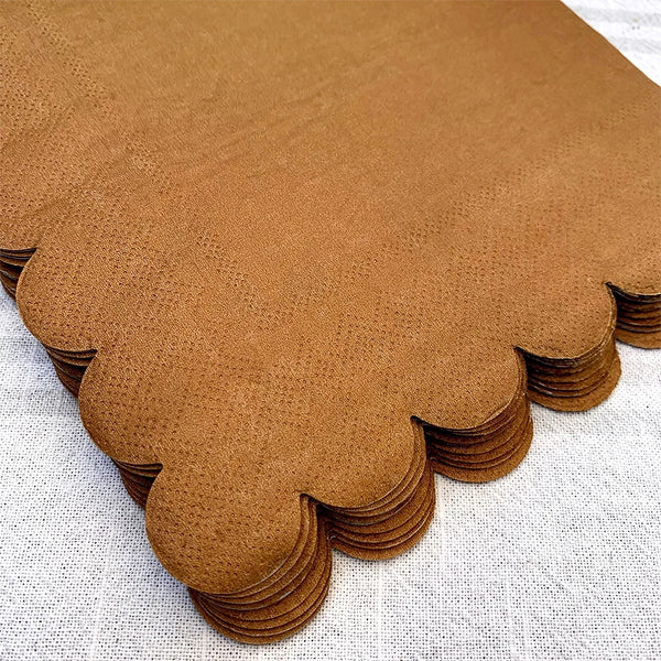 NAPKINS LARGE - BROWN SCALLOP