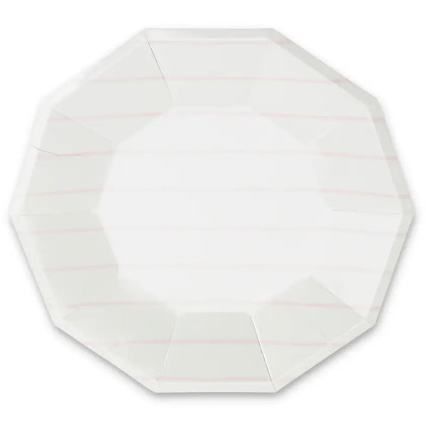 PLATES LARGE - PINK BLUSH DAYDREAM SOCIETY FRENCHIE STRIPES