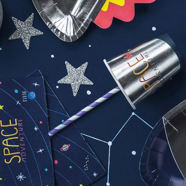 STRAWS - STRIPEY LAVENDER (10 pack)