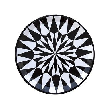 PLATES SMALL - BLACK AND WHITE KALEIDOSCOPE