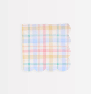 NAPKINS SMALL - PASTEL PLAID SPRING