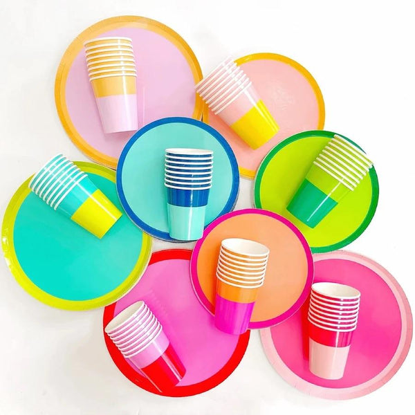 PLATES LARGE - MIXED BRIGHTS KAILO CHIC TWO TONE