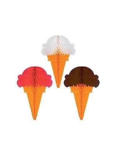 PARTY DECORATION - TISSUE ICE CREAM CONE, decorations, SKS - Beistle Co - Bon + Co. Party Studio