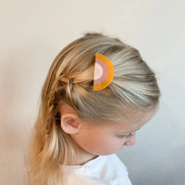 HAIR CLIPS - BOHO RAINBOW BARRETTE ACRYLIC