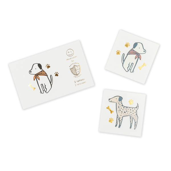 LARGE TATTOOS - DAYDREAM SOCIETY DOG BOW WOW