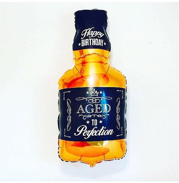 BALLOONS - BEVERAGE BOTTLE WHISKEY AGED TO PERFECTION, Balloons, BETALLIC - Bon + Co. Party Studio
