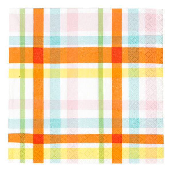 NAPKINS LARGE - PASTEL PLAID SPRING