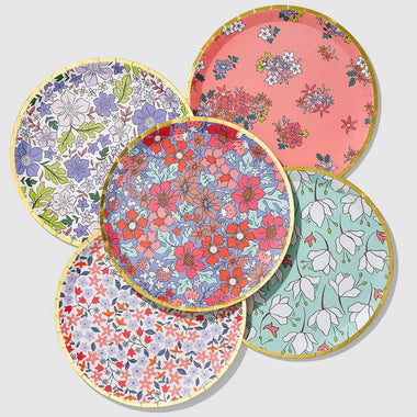 PLATES LARGE - FLORAL IN FULL BLOOM (10 pack)