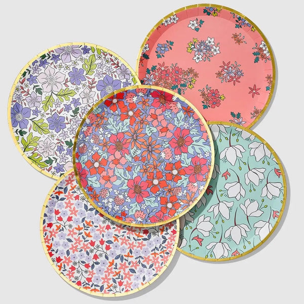 PLATES LARGE - FLORAL IN FULL BLOOM (10 pack)