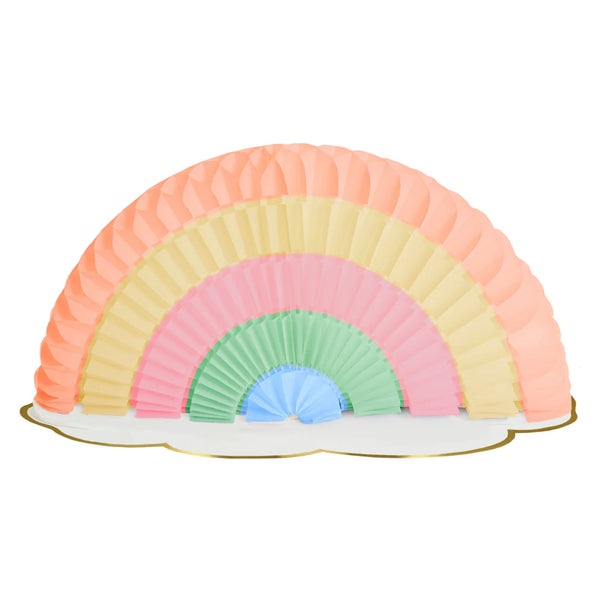 HONEYCOMB DECORATIONS - RAINBOWS (set of 3)