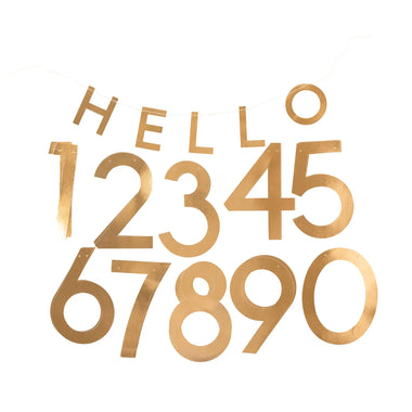 BANNER - GOLD HELLO NUMBER