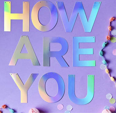 WORD GARLAND - 95 PIECE SPELL YOUR OWN PHRASE LETTER KIT SAY EVERYTHING HOLOGRAPHIC