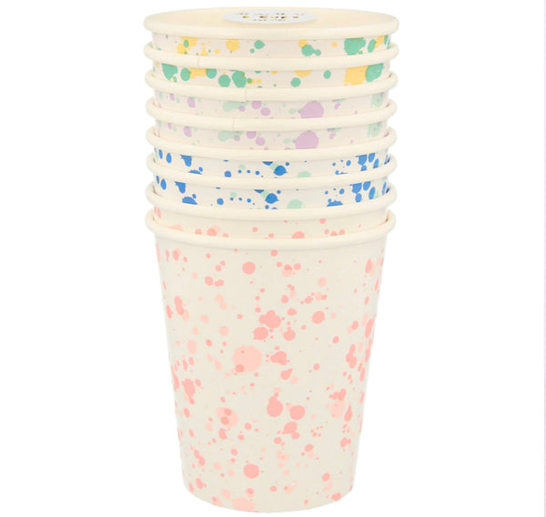 CUPS - PASTEL SPECKLED SPLATTER