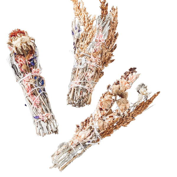 SMUDGE STICKS - FLORAL + WHITE SAGE