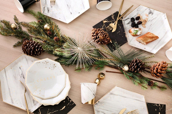 PLATES - SMALL SOIRÉE WHITE CHEERS, PLATES, HARLOW & GREY - Bon + Co. Party Studio