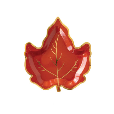 PLATES SMALL - BROWN HARVEST MAPLE LEAF