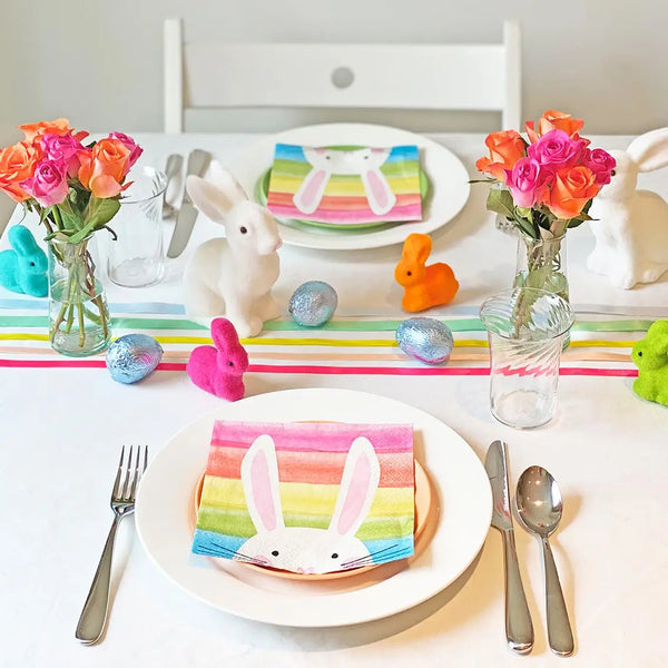 FLOCKED BUNNY - SMALL RAINBOW BRIGHT SET