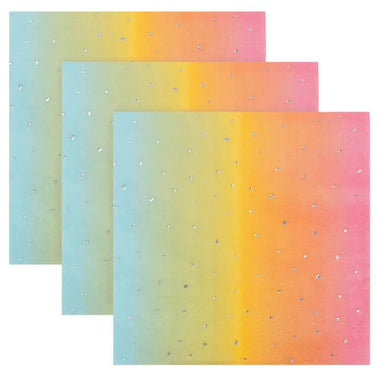 NAPKINS LARGE - RAINBOW OMBRE SUNSET