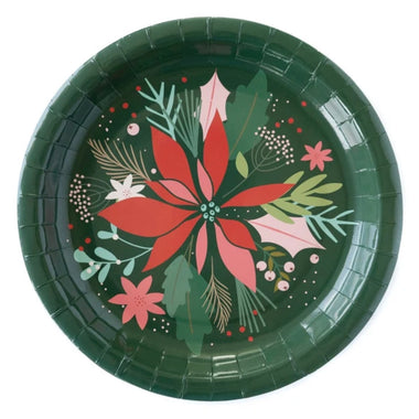 PLATES LARGE - CHRISTMAS BOTANICAL POINTSETTIA