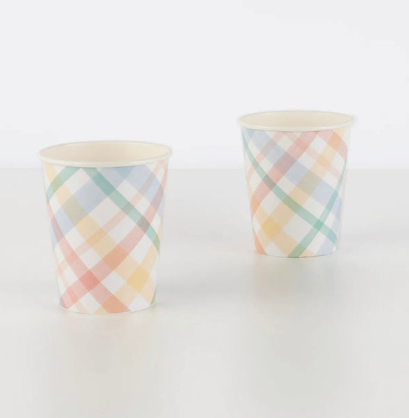 CUPS - PASTEL SPRING PLAID