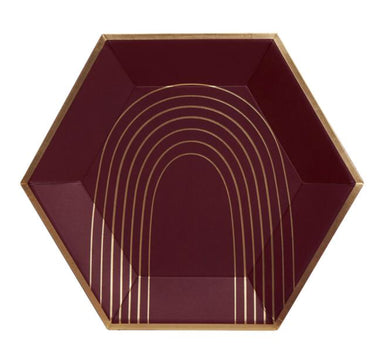 PLATES LARGE - RED BORDEAUX MAROON ARCH
