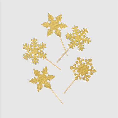 PARTY PICKS - GOLD SNOWFLAKE