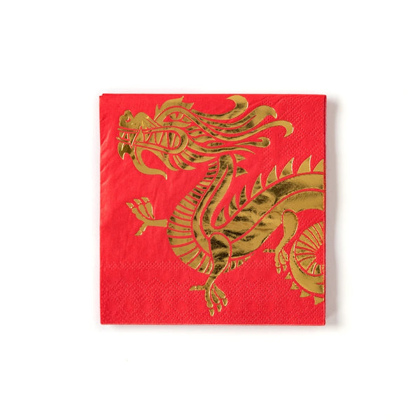NAPKINS SMALL - NYE LUNAR NEW YEAR RED DRAGON