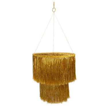 CHANDELIER - TINSEL FRINGE GOLD