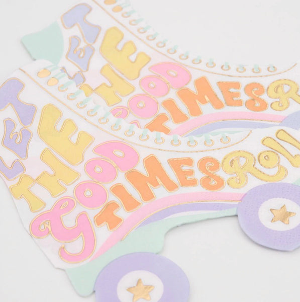 NAPKINS SMALL - MIXED GROOVY RETRO ROLLERSKATE