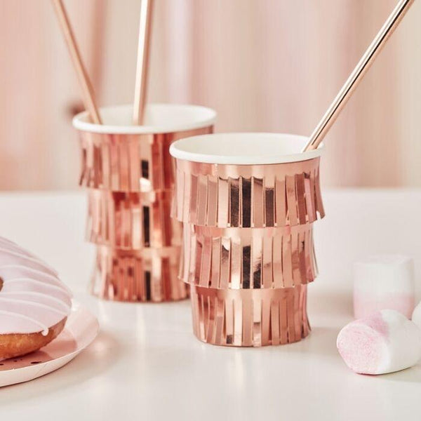 CUPS - FRINGE ROSE GOLD GINGER RAY, CUPS, GINGER RAY - Bon + Co. Party Studio