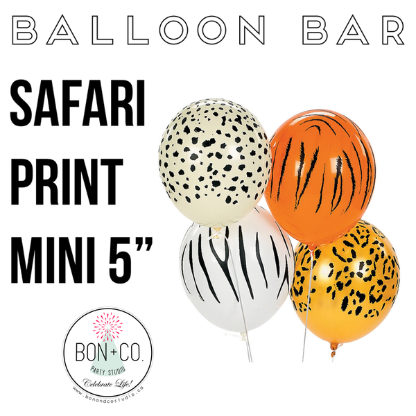 BALLOON BAR - ANIMAL JUNGLE SAFARI PRINT MINI 5"