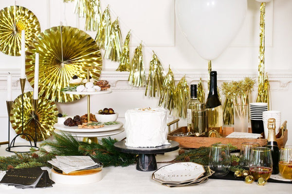 PLATES - SMALL SOIRÉE WHITE CHEERS, PLATES, HARLOW & GREY - Bon + Co. Party Studio