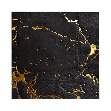 NAPKINS - LARGE VANITY BLACK MARBLE, NAPKINS, HARLOW & GREY - Bon + Co. Party Studio