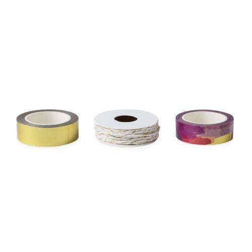 GIFT WRAPPING - WASHI FINISHING TAPE & TWINE (Set of 3)