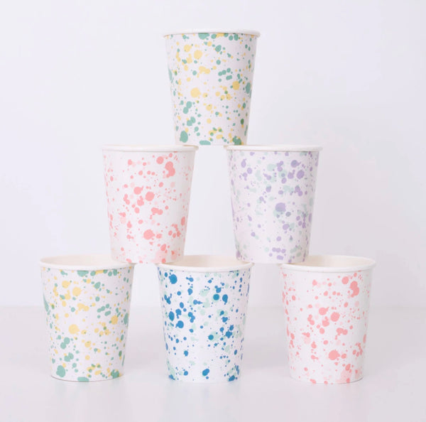 CUPS - PASTEL SPECKLED SPLATTER